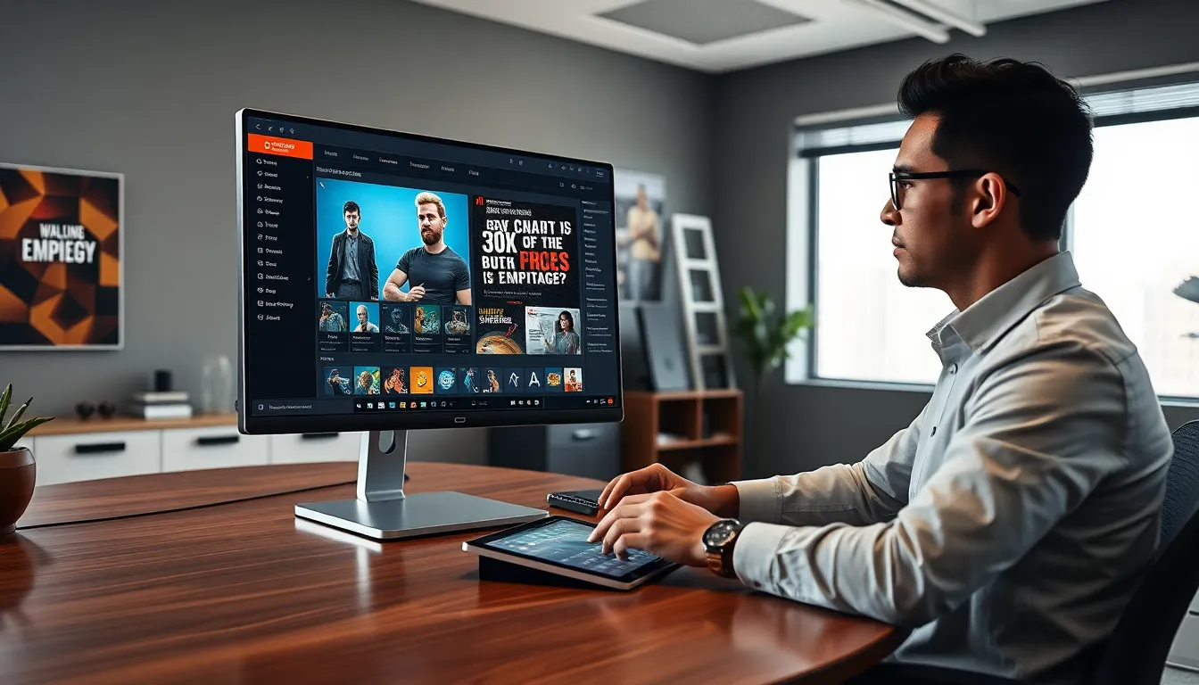 workspace with a computer displaying CK2Generator for gaming strategy.