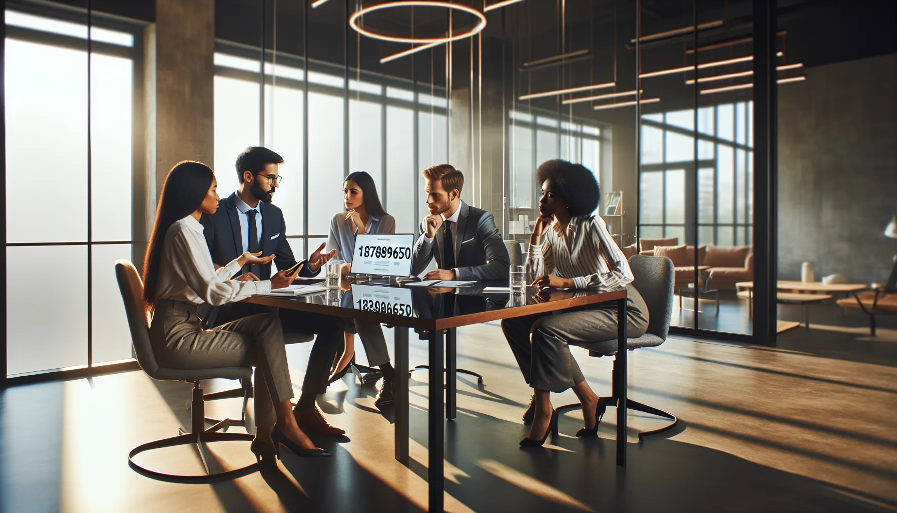 diverse professionals discussing safe communication in an office.