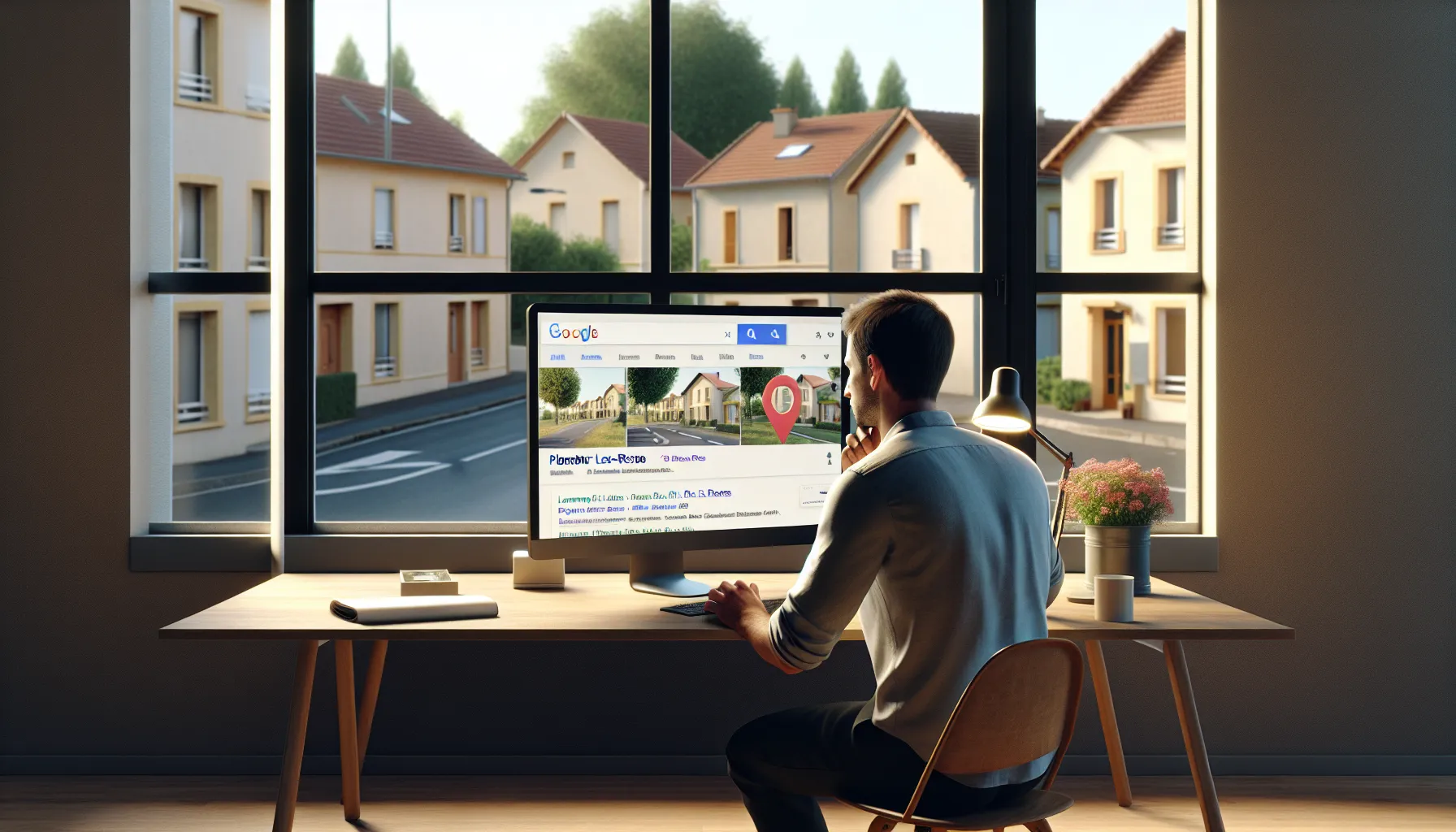 French business owner viewing his company in Google local results for L’Haÿ-les-Roses.