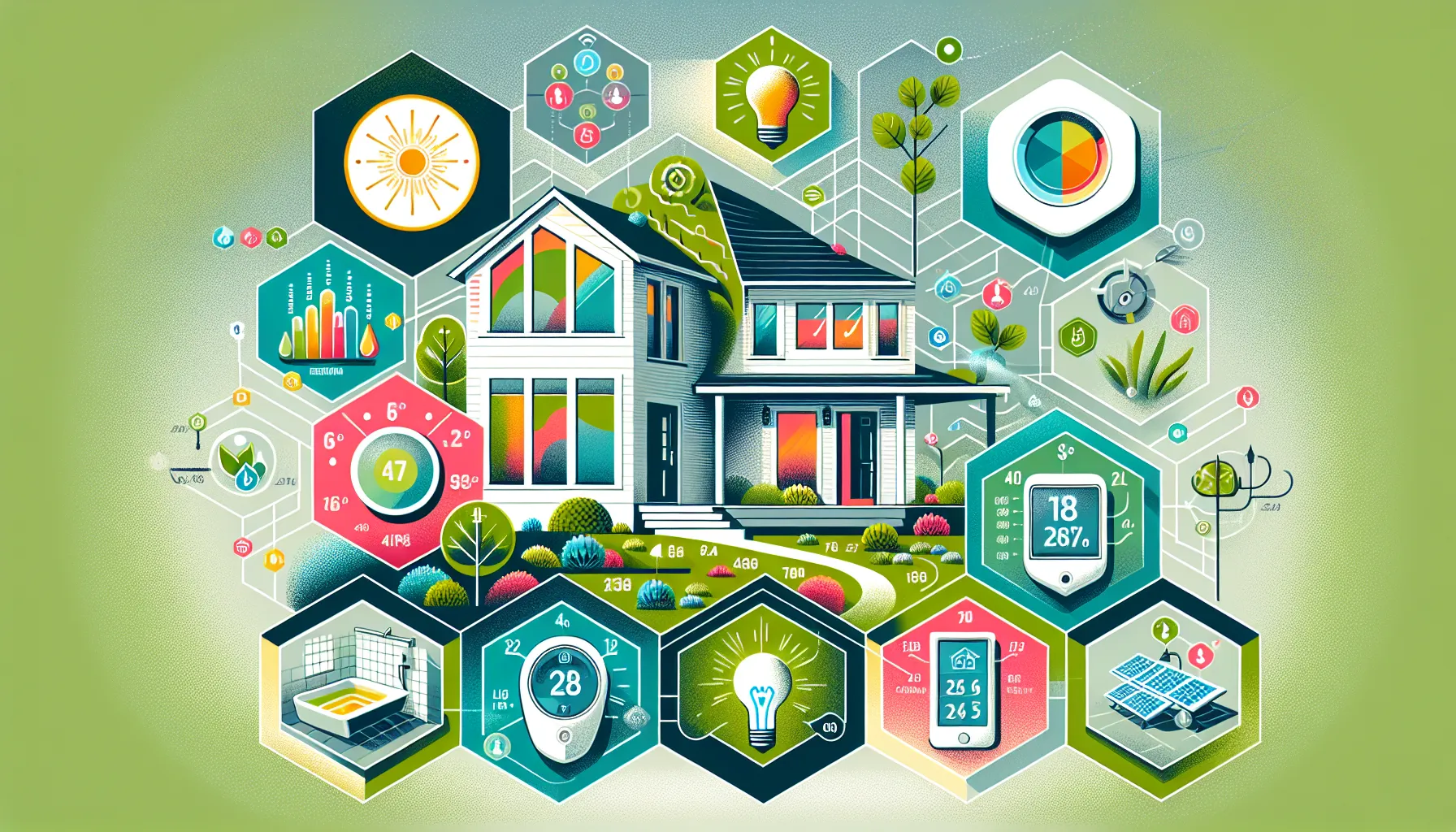 infographic of sustainable and smart home upgrades for Pleasant Hill homes