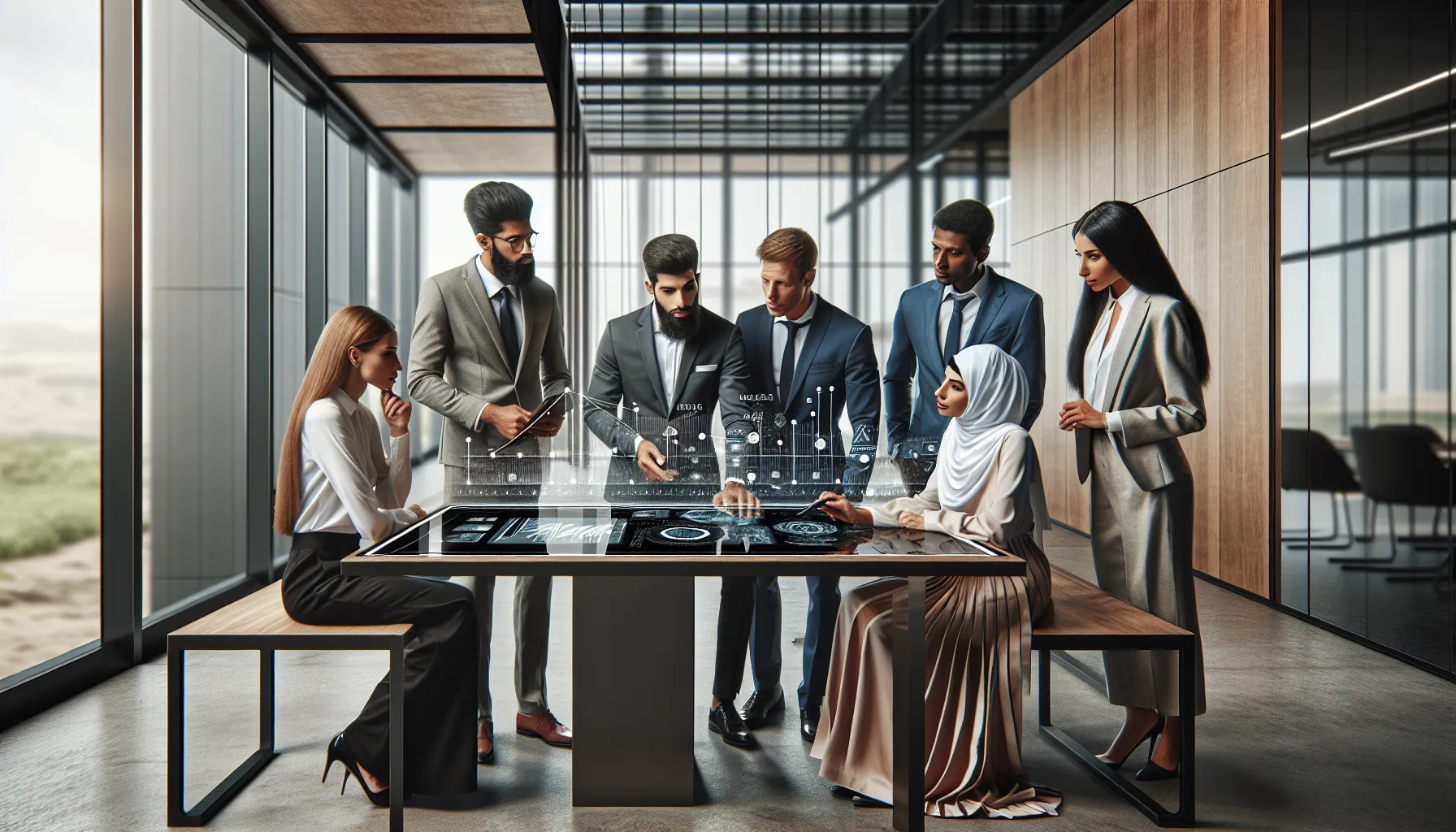 diverse team discussing Goh9abd evolution in a modern office setting.