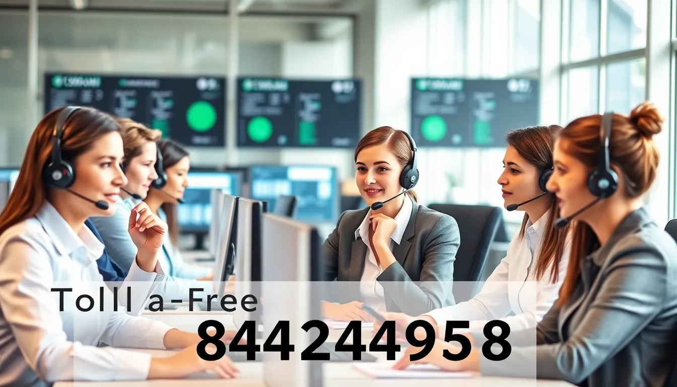 diverse customer service team in a modern call center.