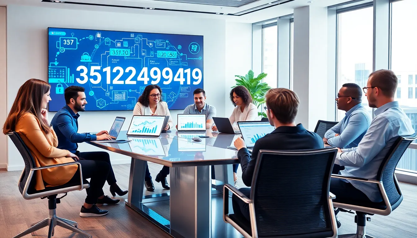 diverse team discussing data analysis in a modern office.