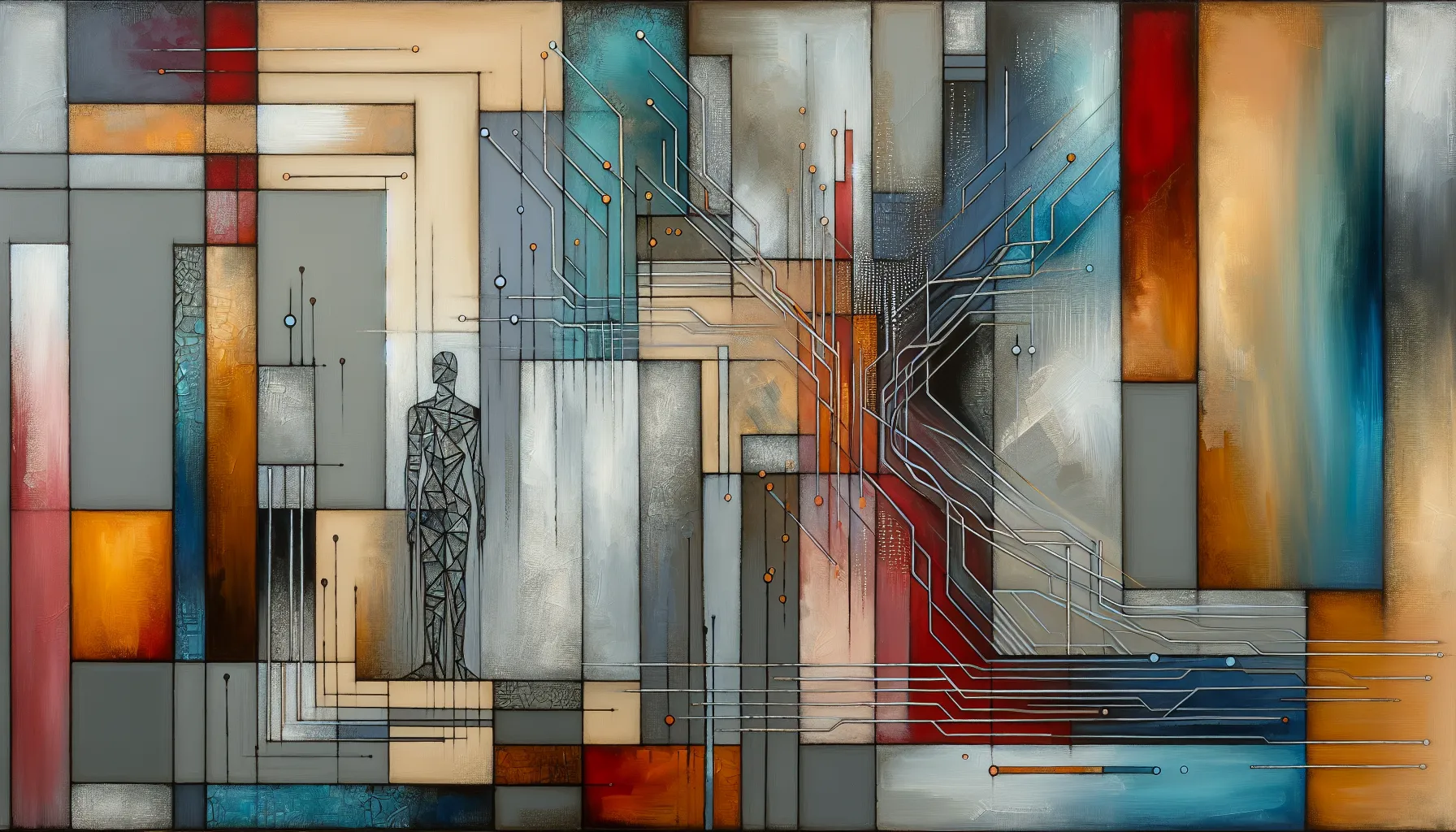 Fragmented forms and contrasting colors suggesting tension, risk, and careful planning. - Consequences of Ending a Physician Assistant Contract Early