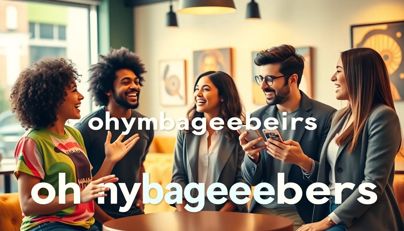 diverse friends expressing joy in a coffee shop.