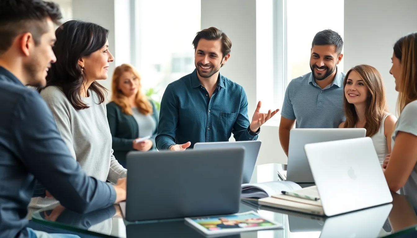 diverse group discussing personalized health and lifestyle strategies in an office.