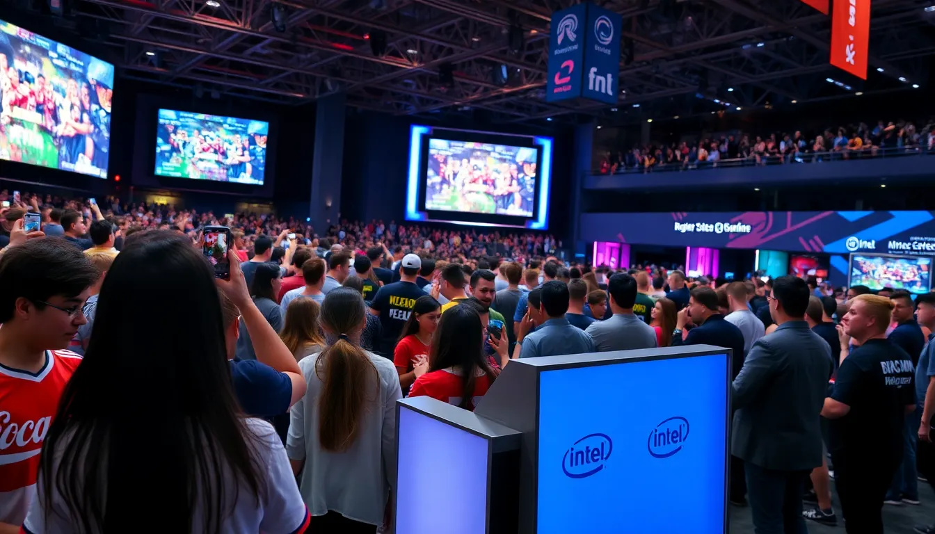 Esports tournament with diverse attendees enjoying the event.