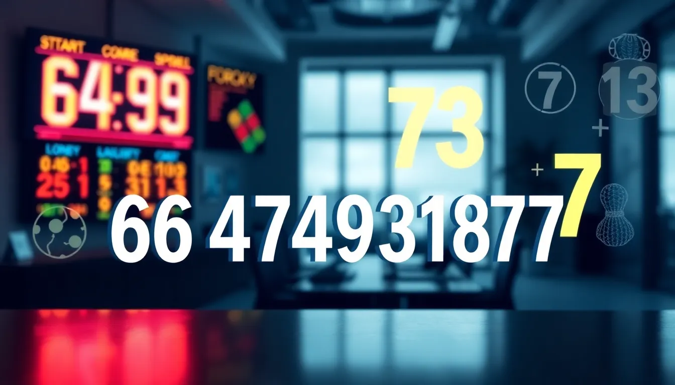 Stylized representation of the number 6474931877 with cultural symbolism.