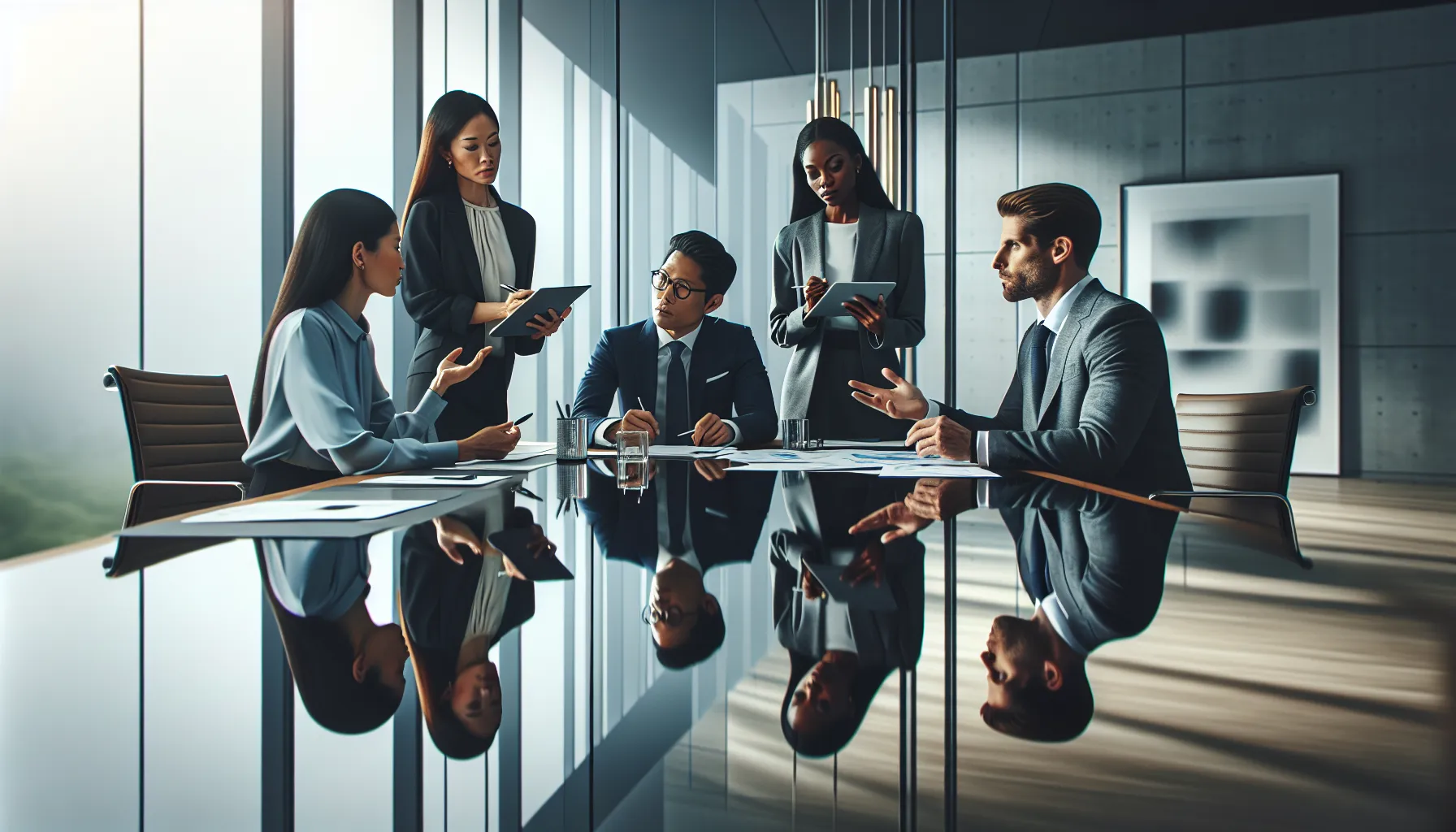 diverse team discussing toll-free number usage in a modern office.