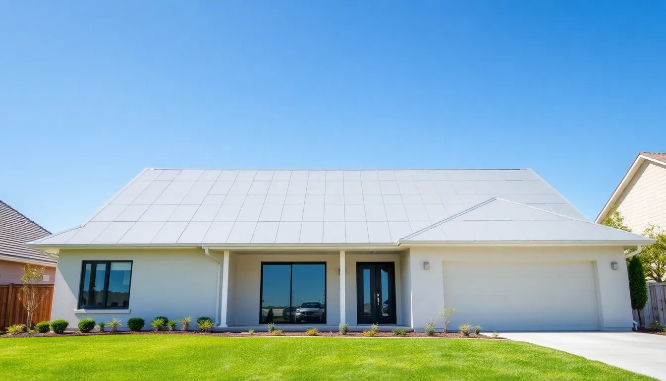 modern home with sleek vinyl roofing in a sunny setting.