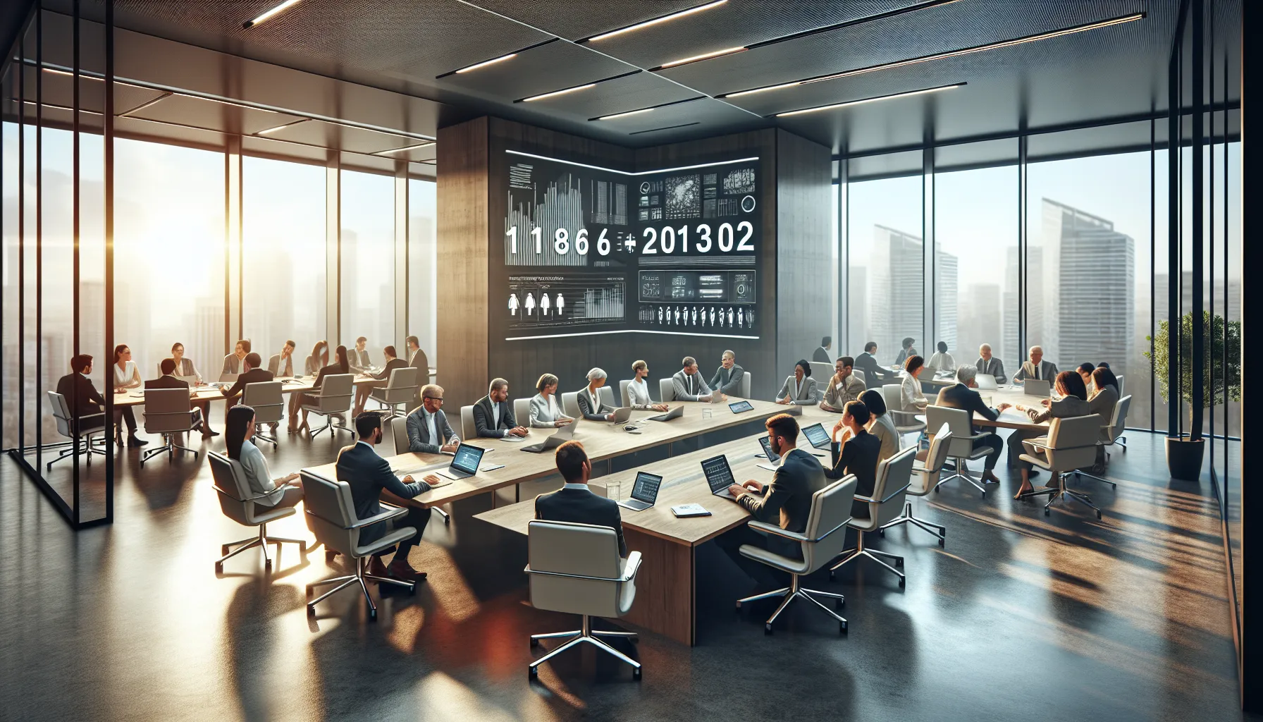 diverse team discussing customer service innovations in a modern office.