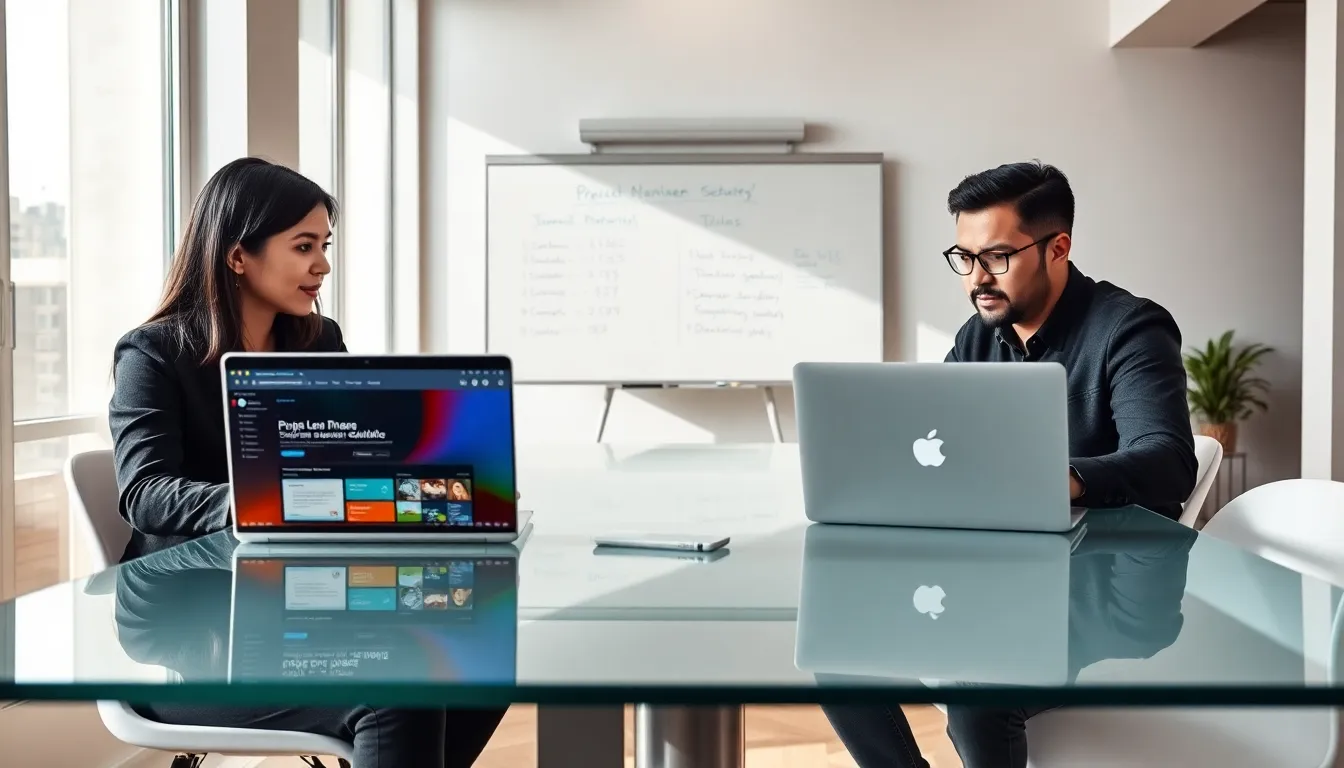 diverse team collaborating on Joomla web development in a modern office.