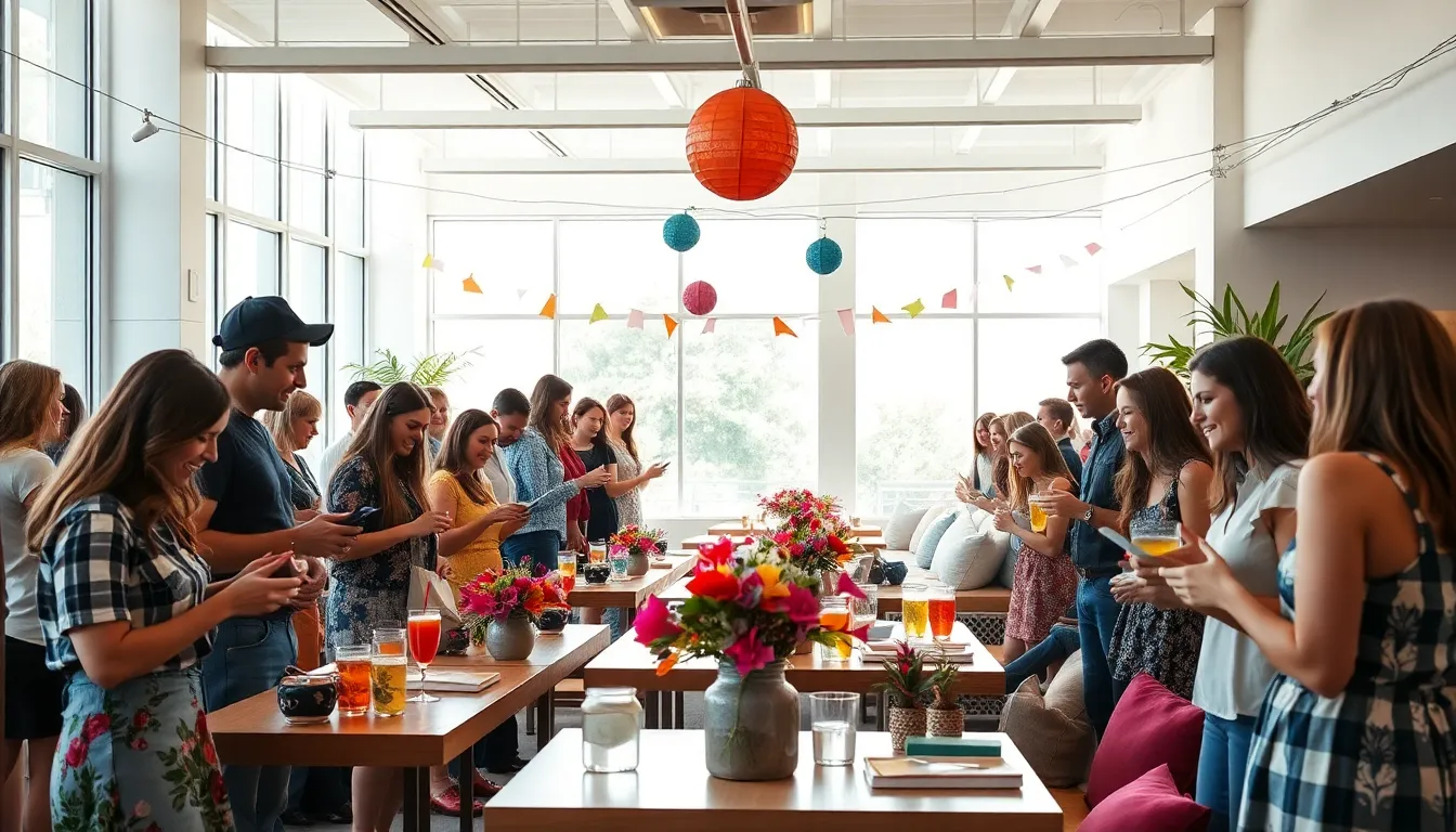 diverse group celebrating at a creative, budget-friendly event.