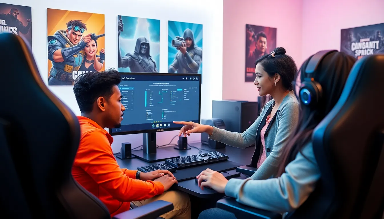 diverse group of gamers using CK2Generator in a modern setup.