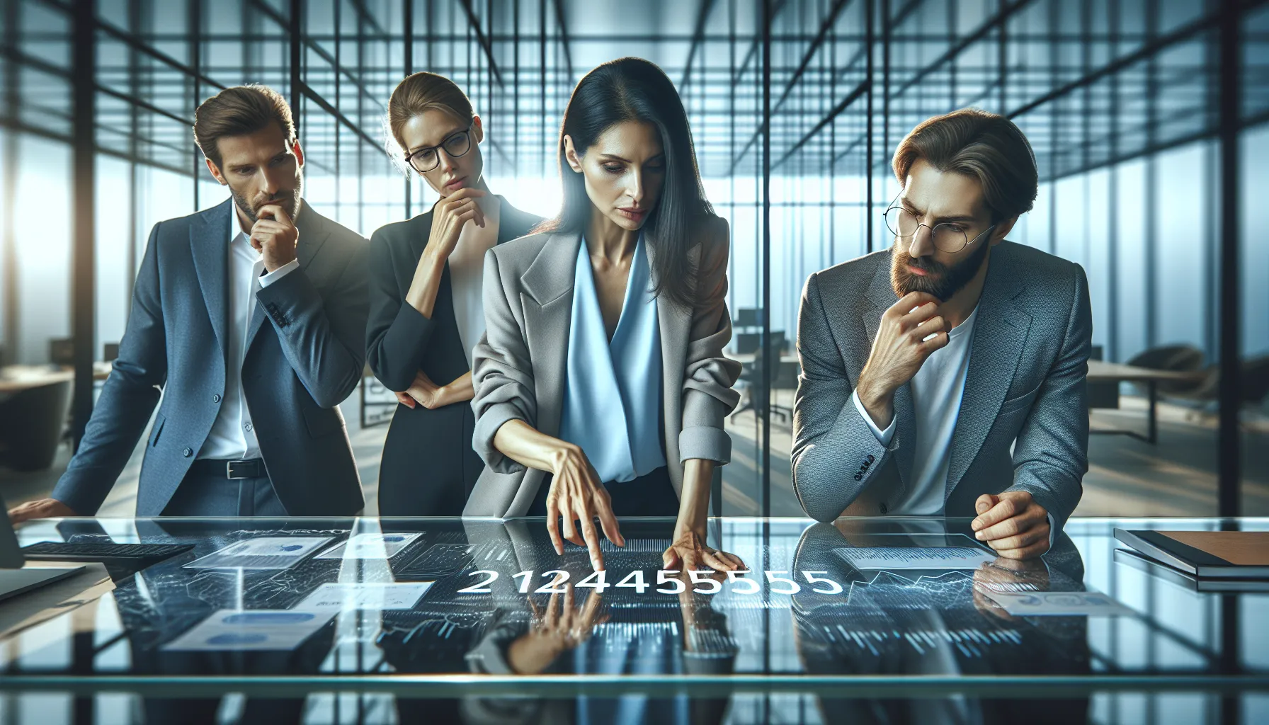 professionals discussing the significance of a unique identifier in an office.