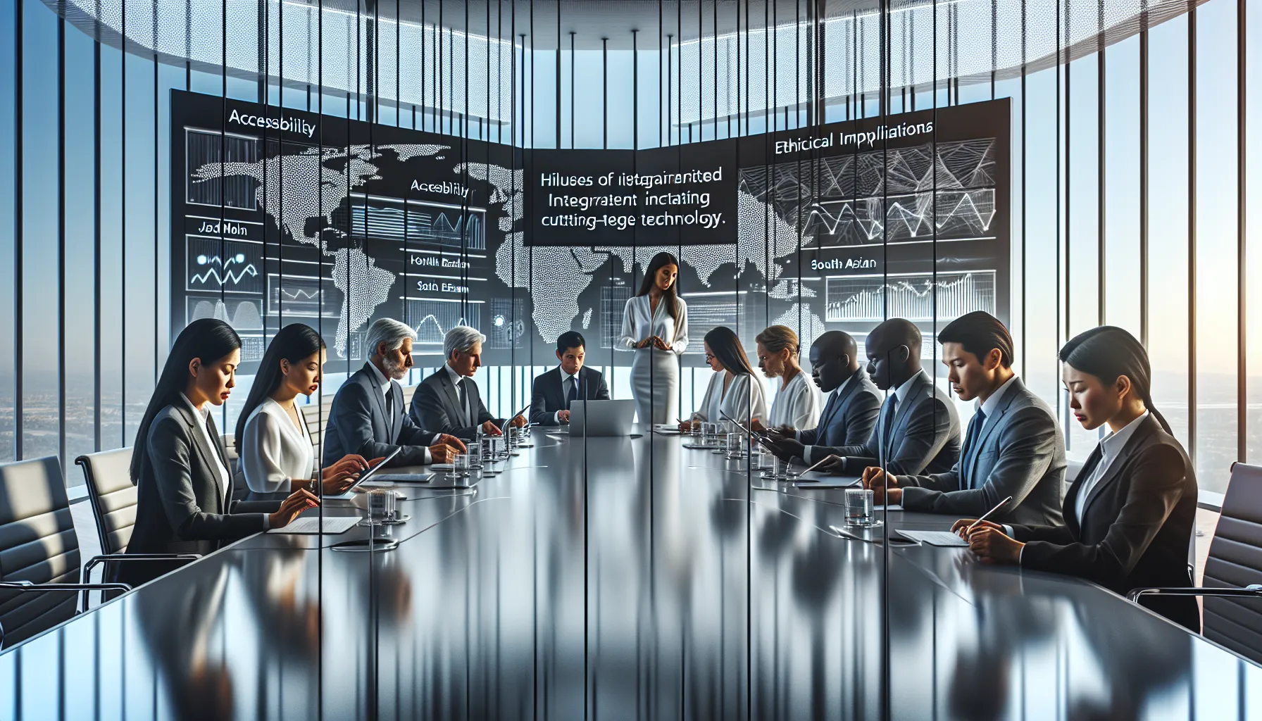 diverse professionals discussing challenges of kfvgijg technology.