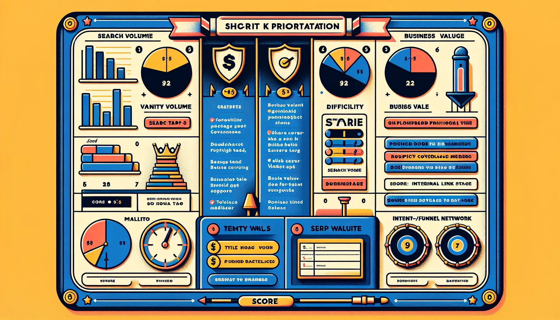 UK keyword prioritisation matrix with scoring steps, quick wins, and pitfalls.