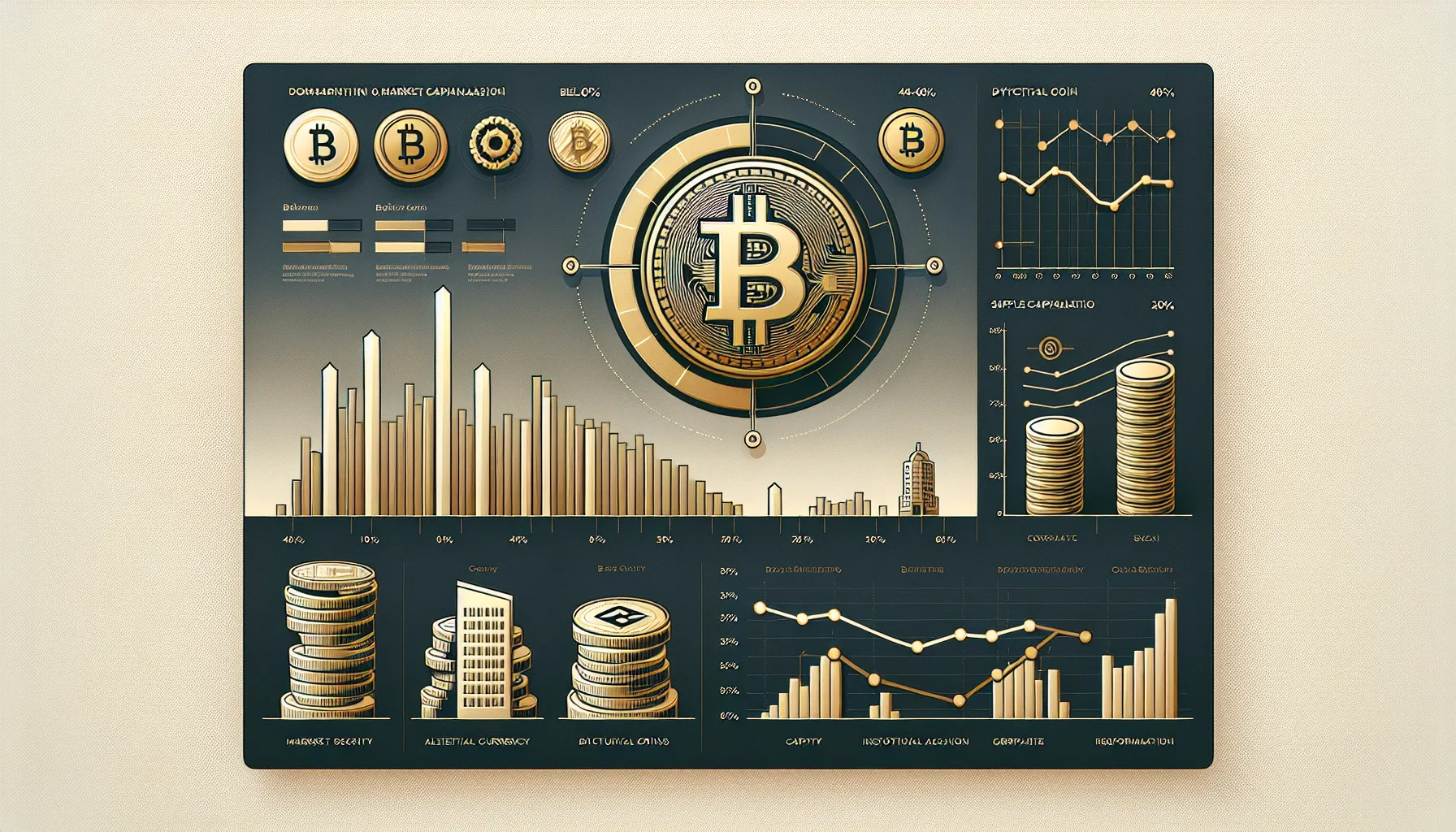 Bitcoin dominance infographic showing market cap, recovery trends, and security features compared to altcoins.