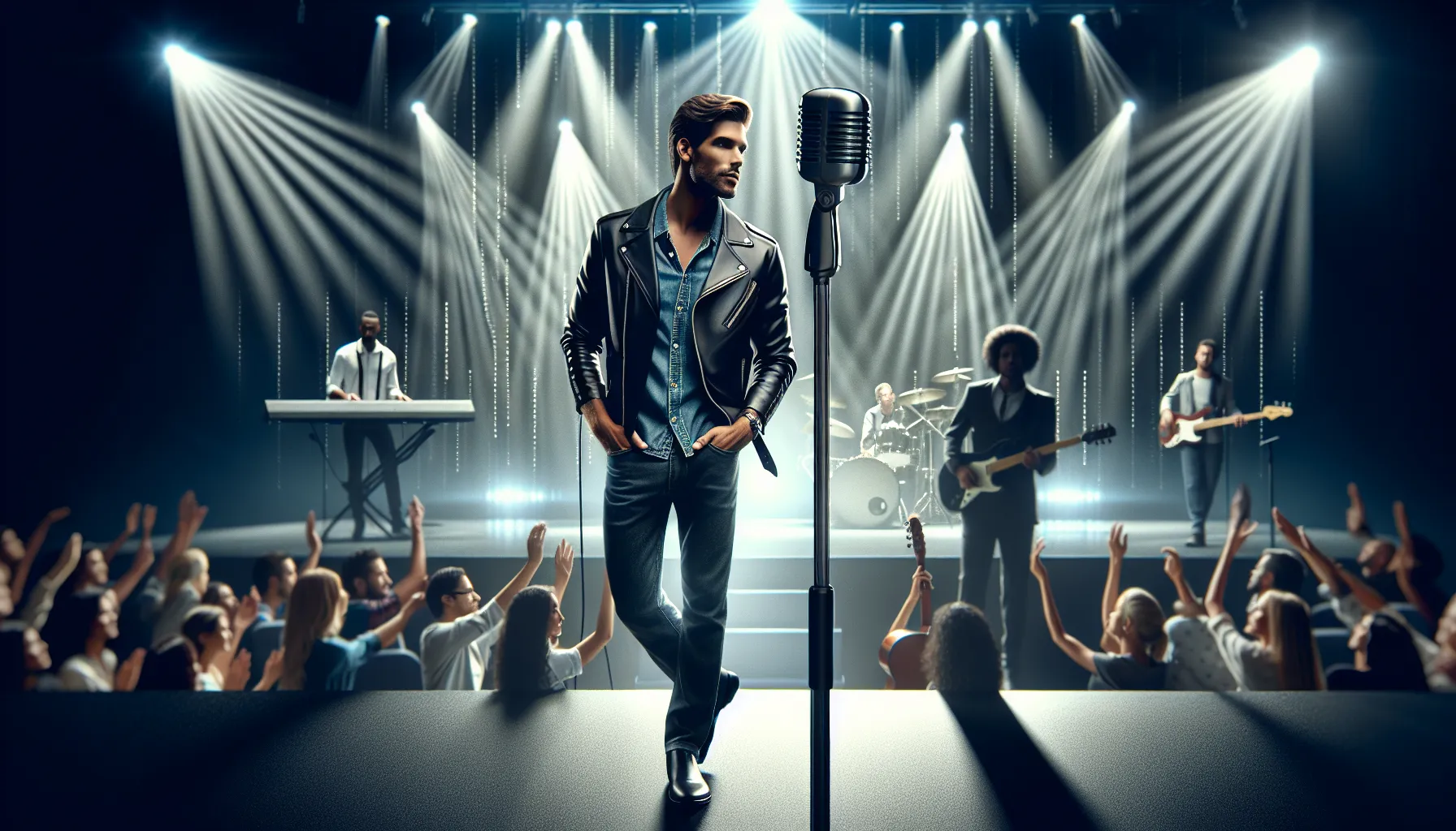 Wesley Orbison performing live in a modern auditorium.