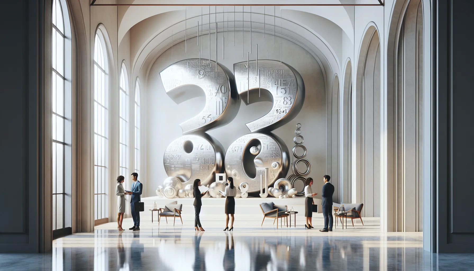 modern art installation featuring the number 9544247000.