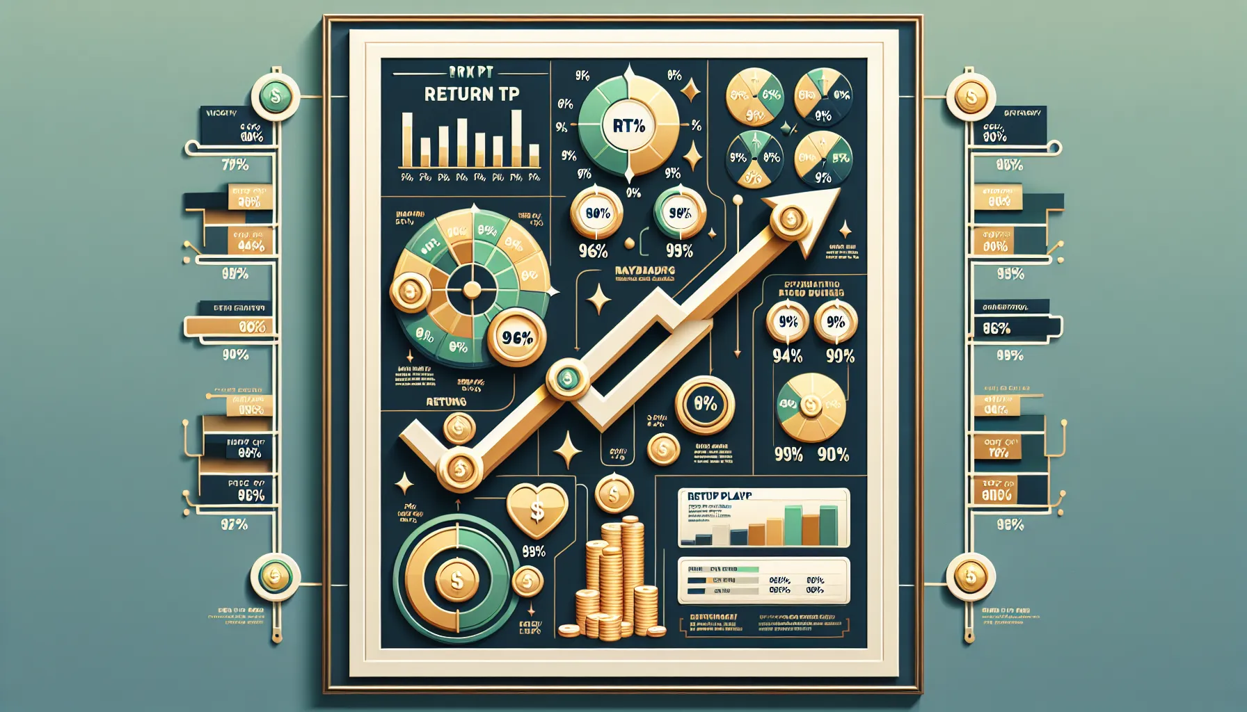 Illustration explaining RTP (Return to Player) in slot games.
