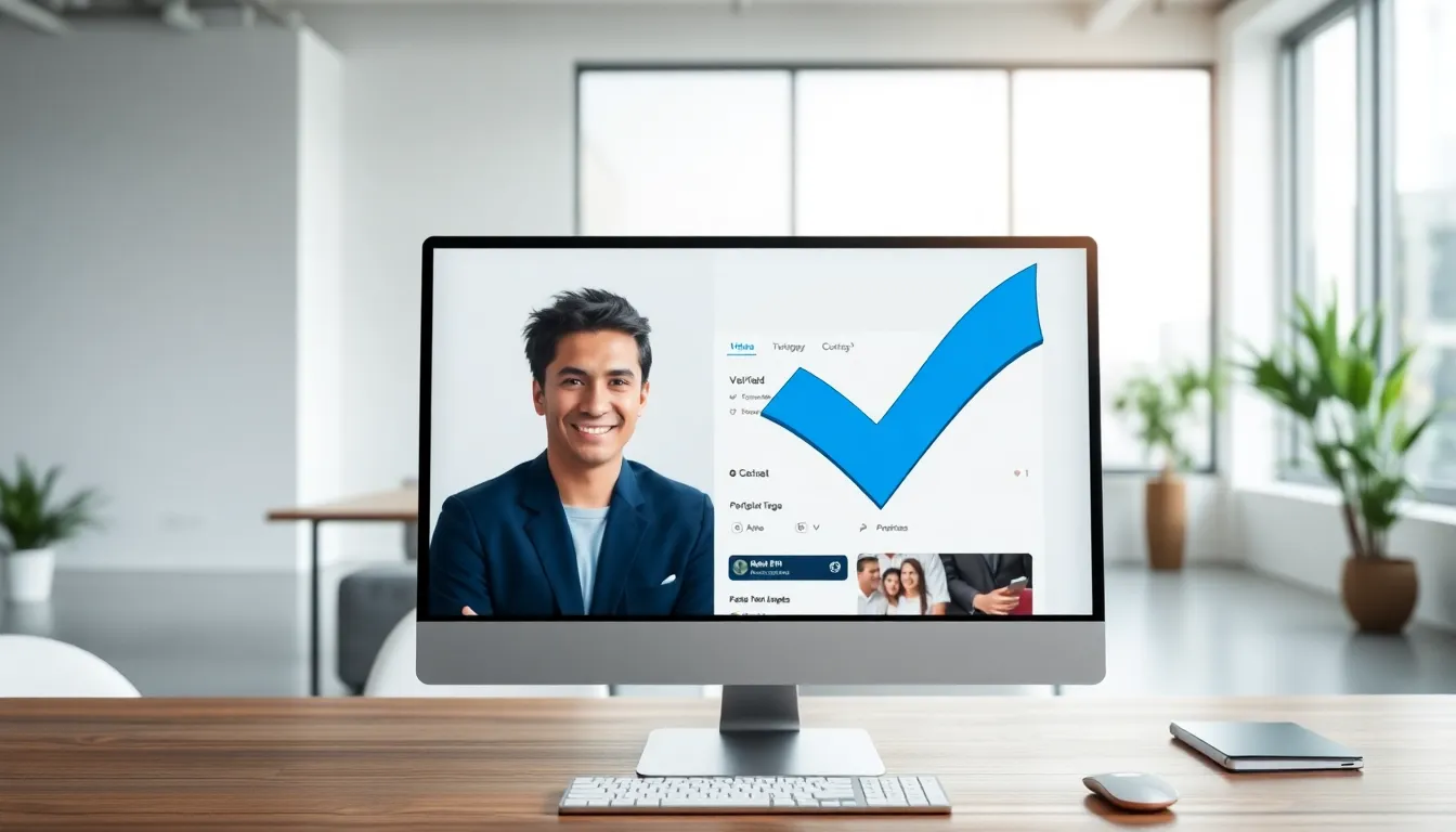 social media profile with a blue checkmark indicating verification.