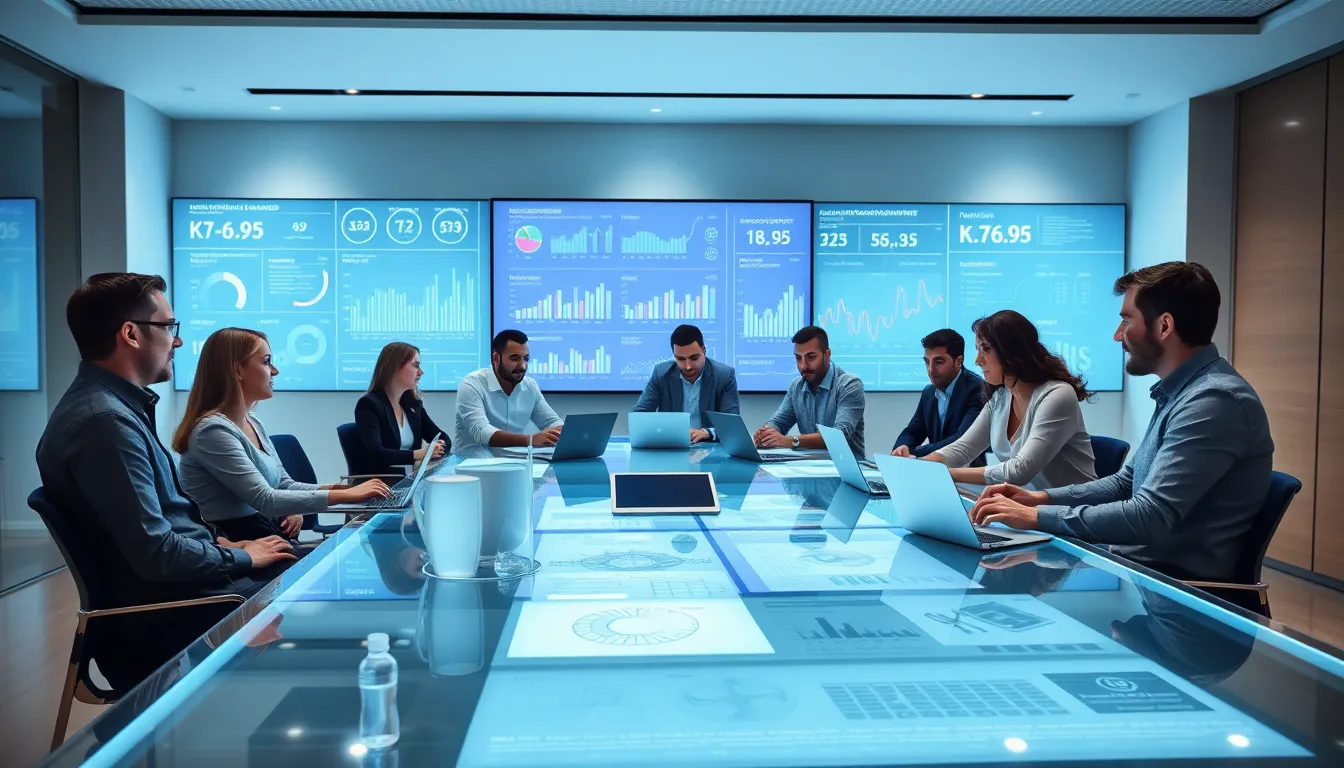 diverse team discussing technology specifications in a modern office.