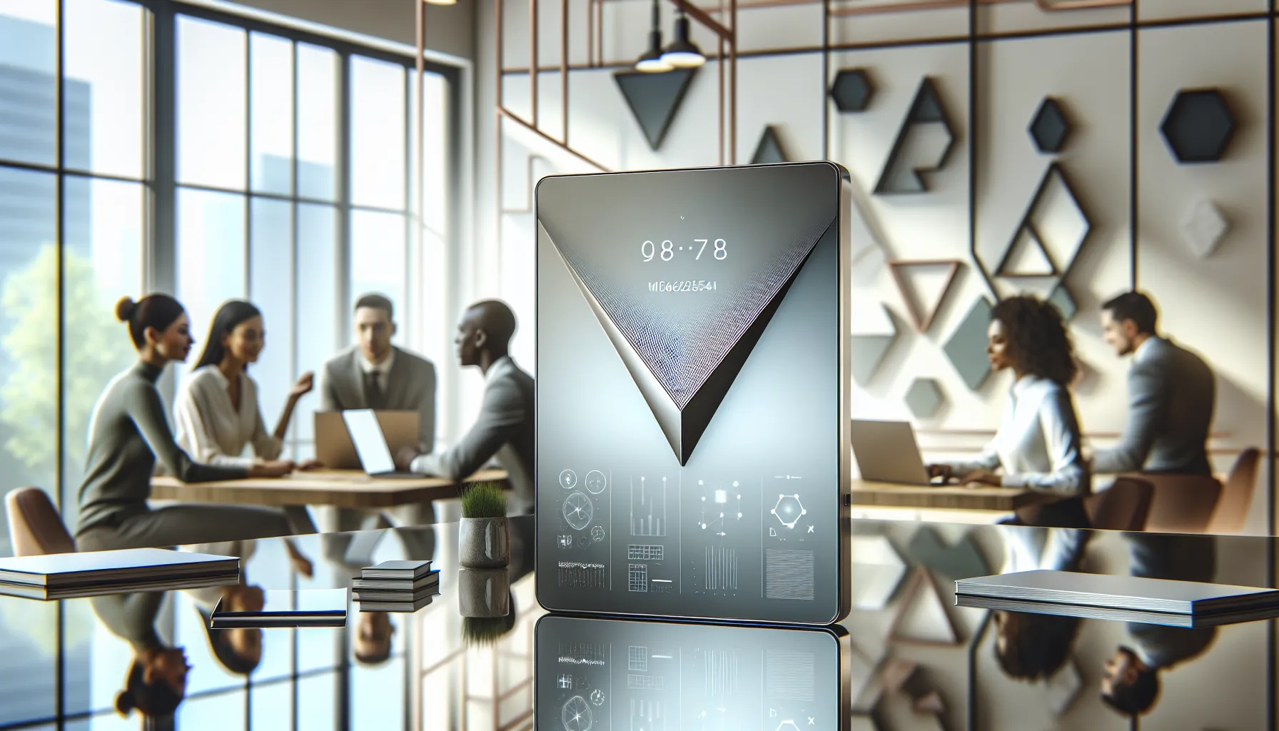 modern electronic device Mez66672541 showcased in a contemporary office.