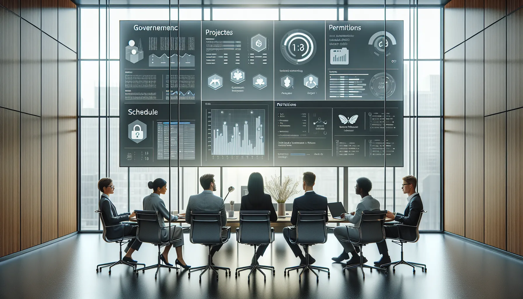 Analytics team reviewing Tableau Server permissions and governance for scheduled reports.