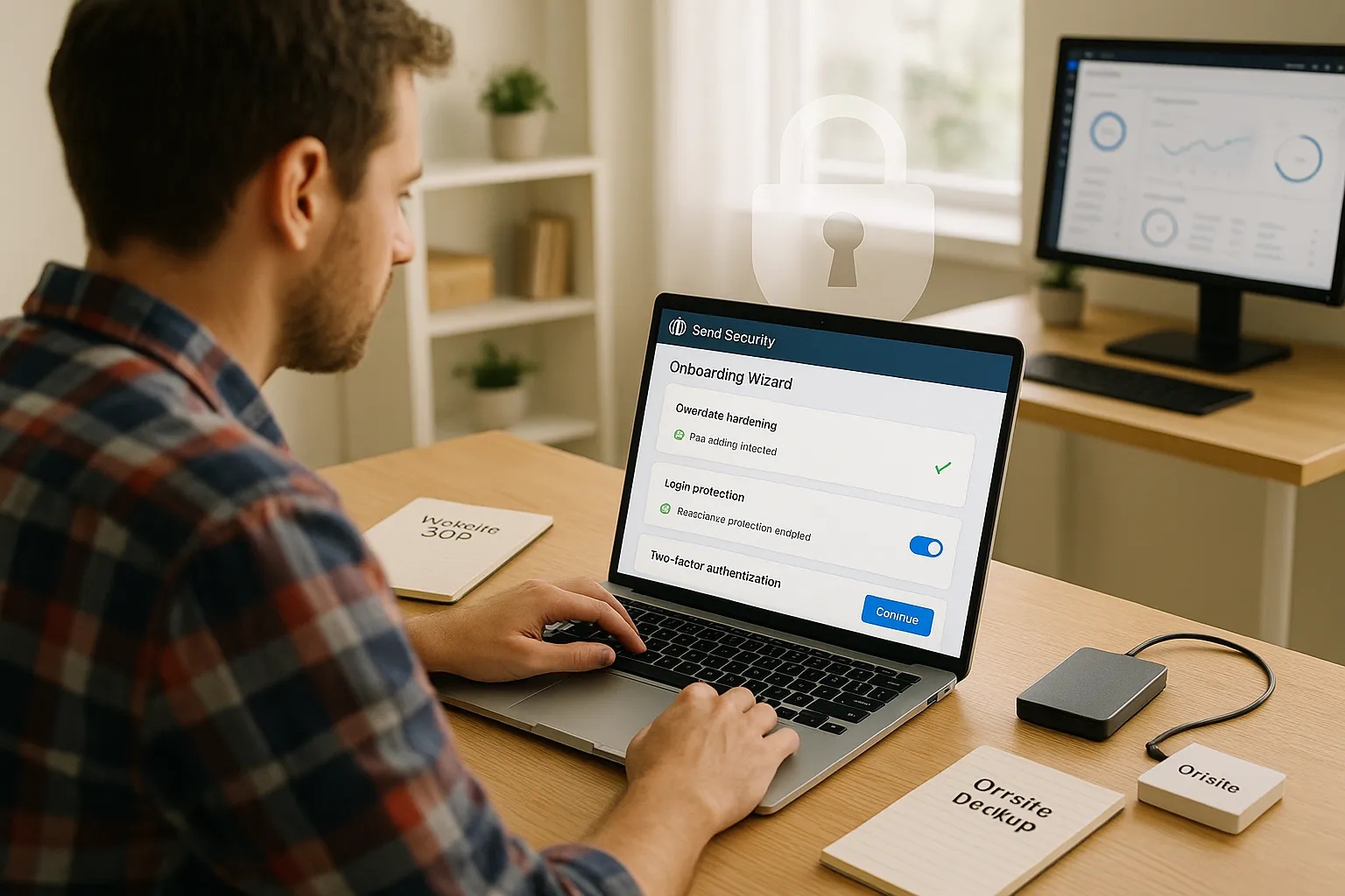 7 Best WordPress Malware Removal Options For Small Business Sites 6 Small business owner configures a WordPress security plugin for malware prevention and hardening.