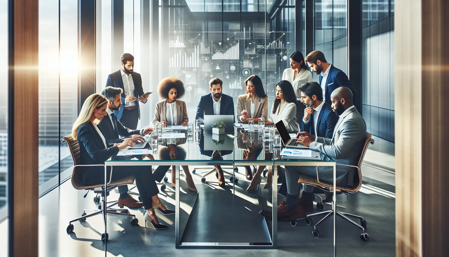 diverse team discussing PPSNM21 in a modern office.