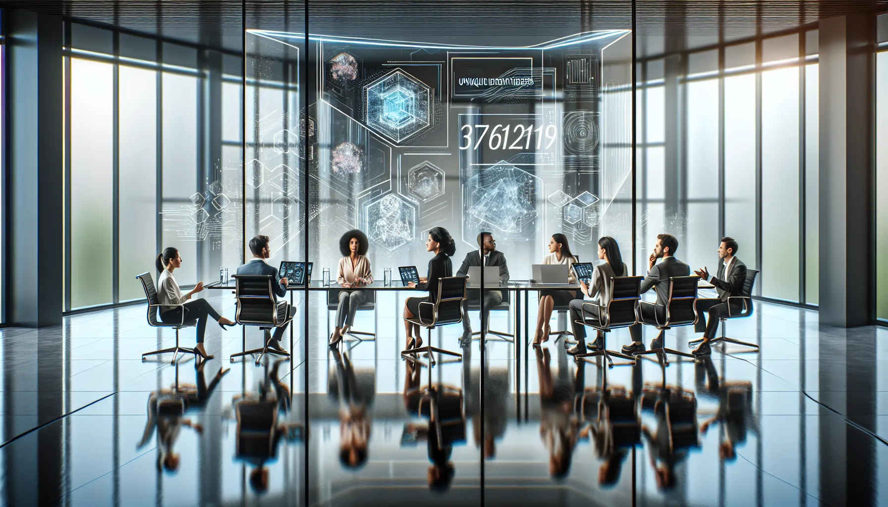 diverse team discussing future technologies in modern office.