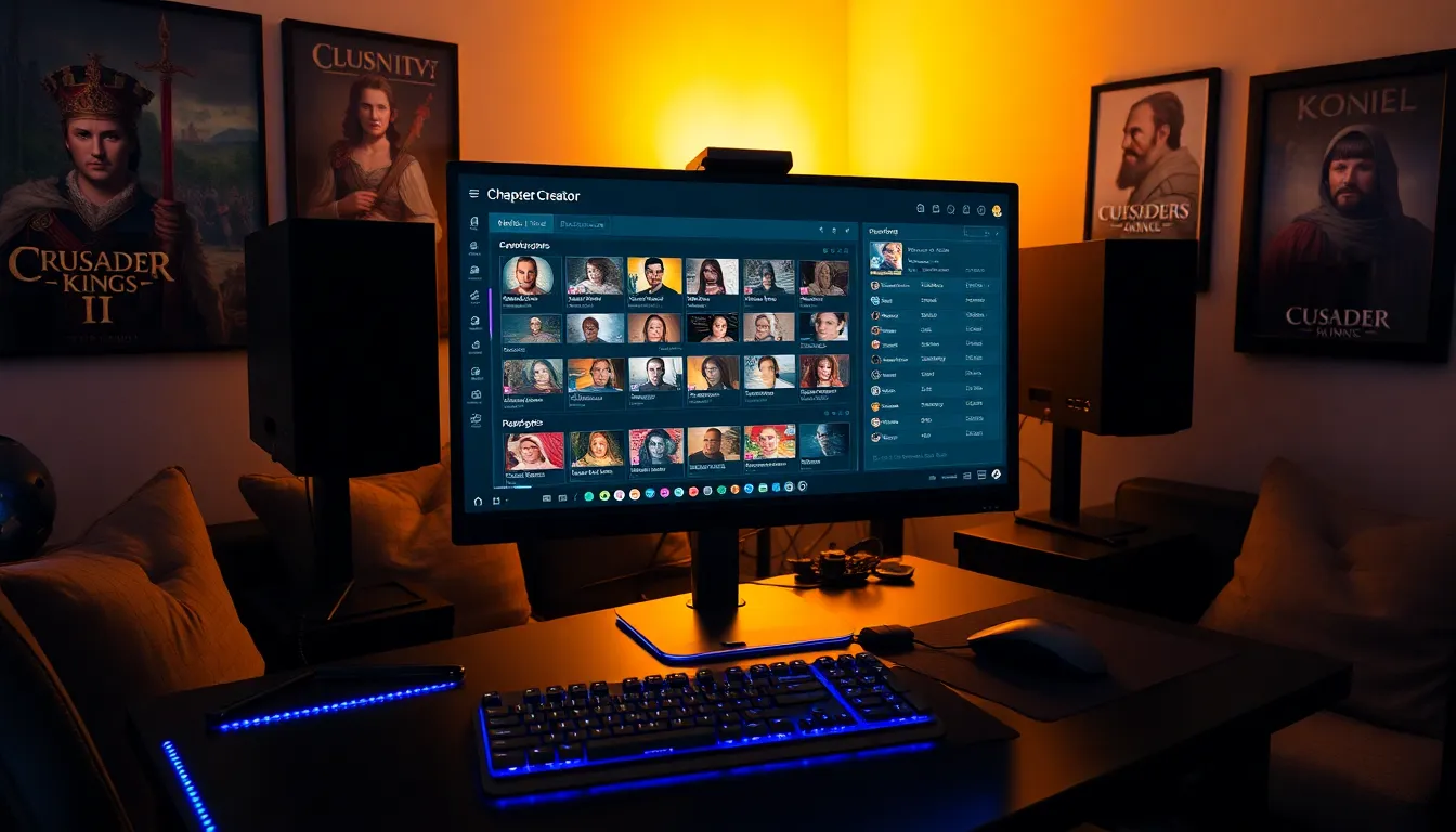 a computer screen displaying the Ck2generator for Crusader Kings II character creation.