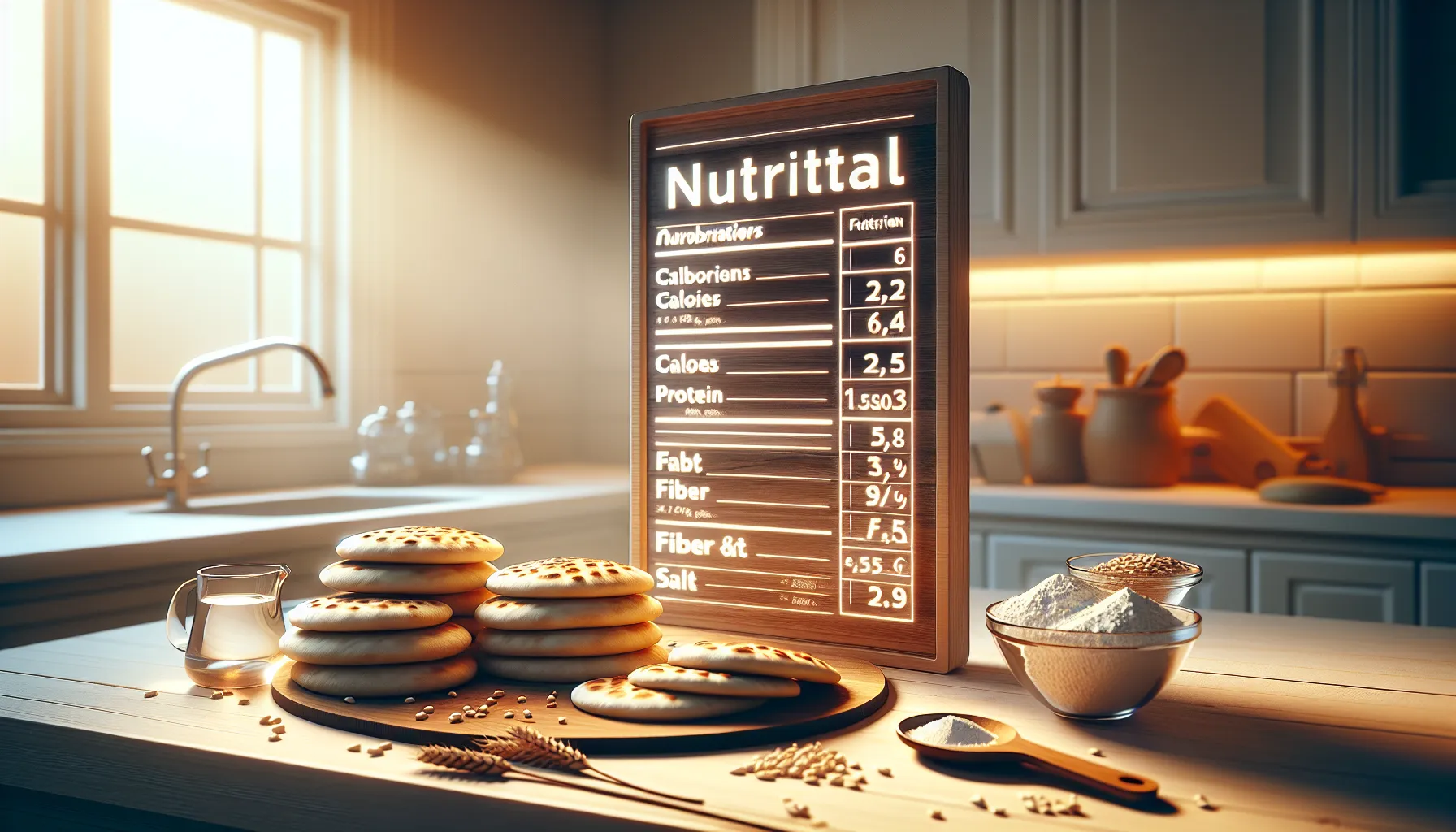 Mlinci flatbread with a clear nutrition facts panel and ingredients nearby.
