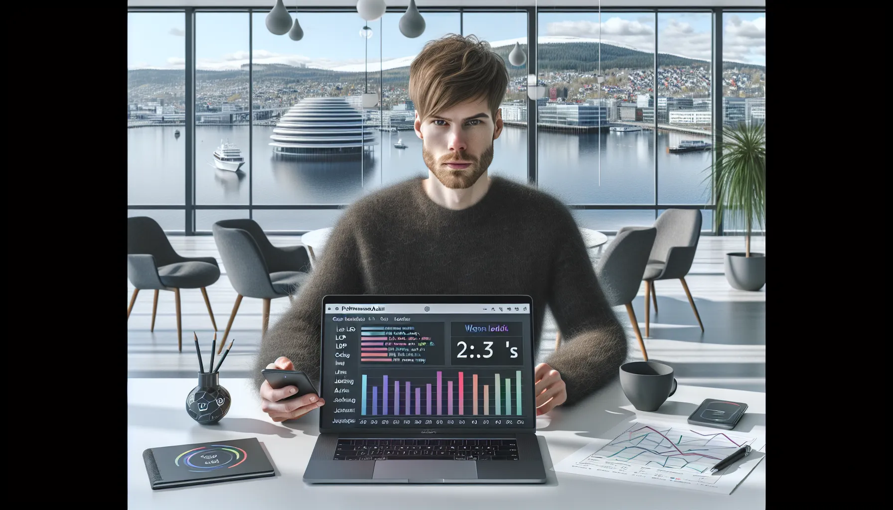 De viktigste elementene i on-page seo for 2026 3 Norwegian seo specialist optimizing core web vitals and mobile-first website layout on screens.
