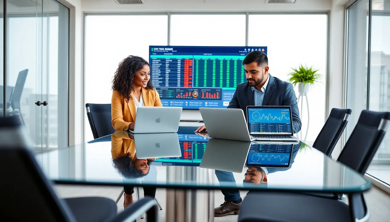diverse professionals collaborating in a modern sportsbook office.
