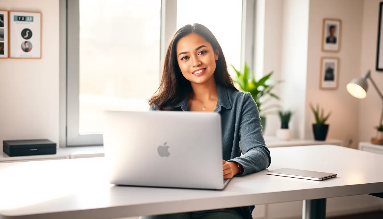 woman in a modern office, representing authenticity and creativity.