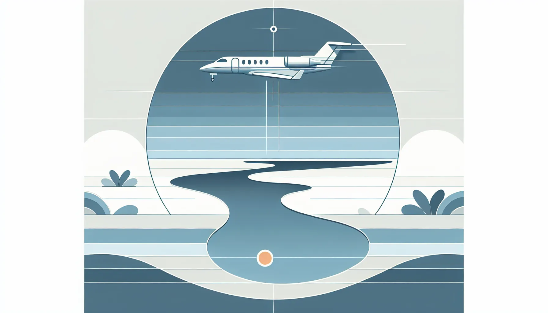 a private jet flying above the Gulf Coast near Clearwater