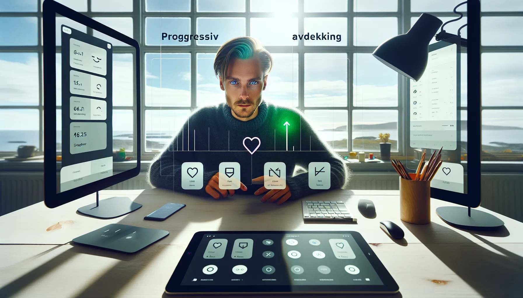 Designord du må kunne i 2025 3 Norwegian designer reviews multi-device ui showing key interaction design patterns.