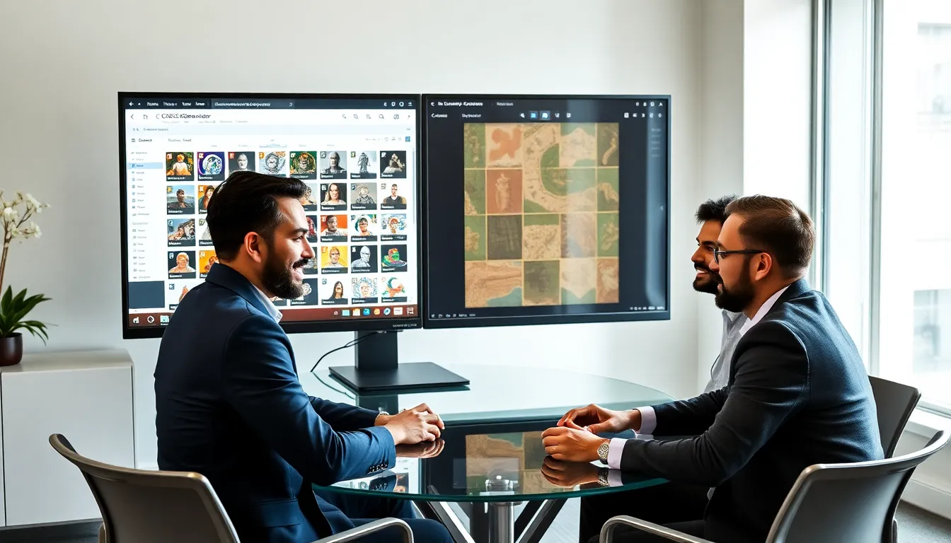 diverse professionals discussing CK2Generator at a modern workspace.