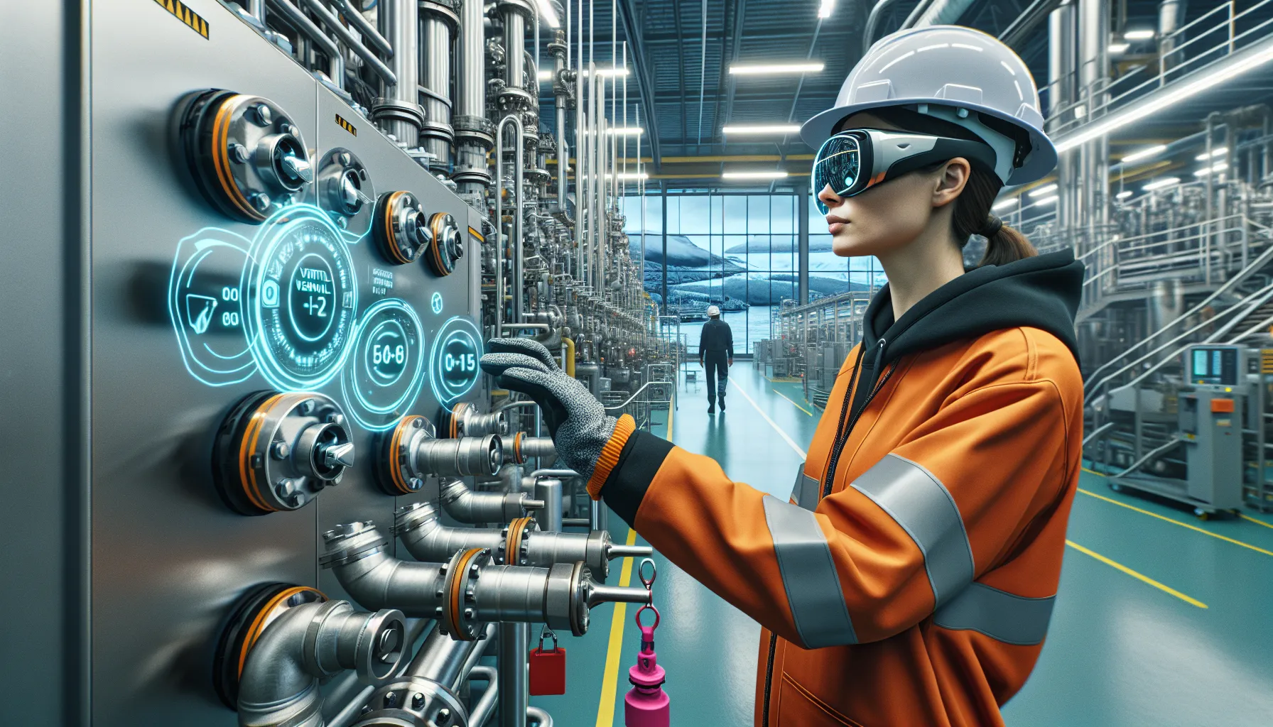 Hvordan ar og vr endrer måten vi jobber på 2 Norwegian engineer uses ar glasses to service valves with remote guidance.