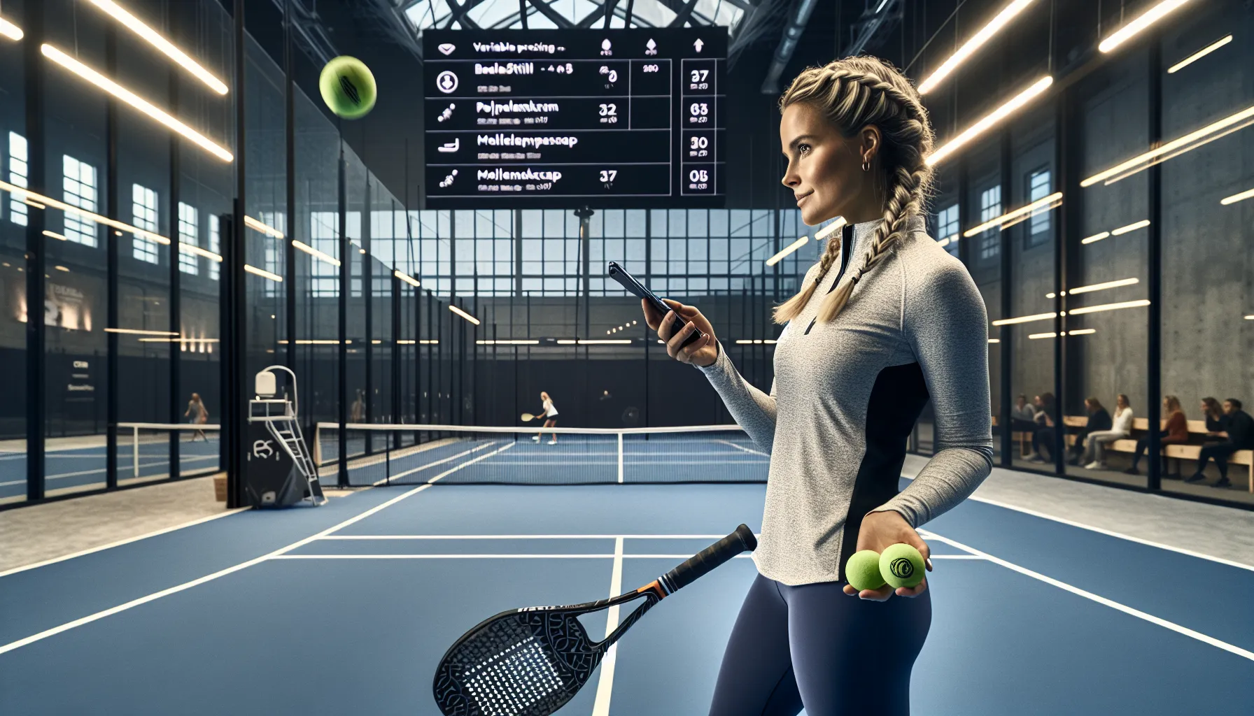 De beste padelsentrene i oslo: en komplett guide 2 Player books a padel court on phone inside a bright oslo facility.