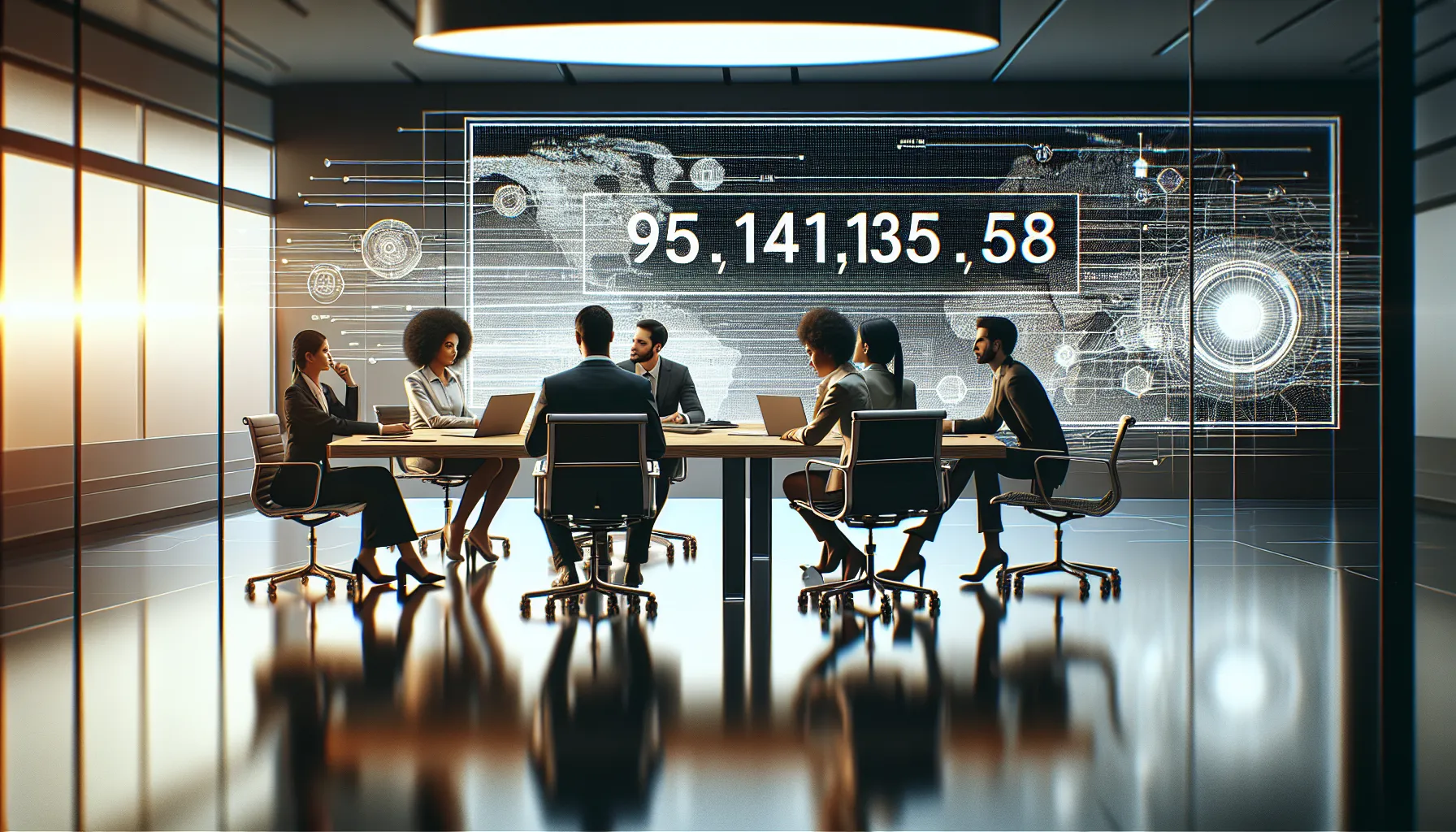 diverse team discussing the concept of an IP address in a modern office.