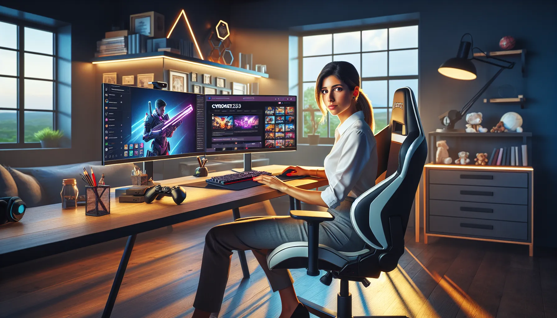 young professional exploring Cyroket2585 online gaming platform.