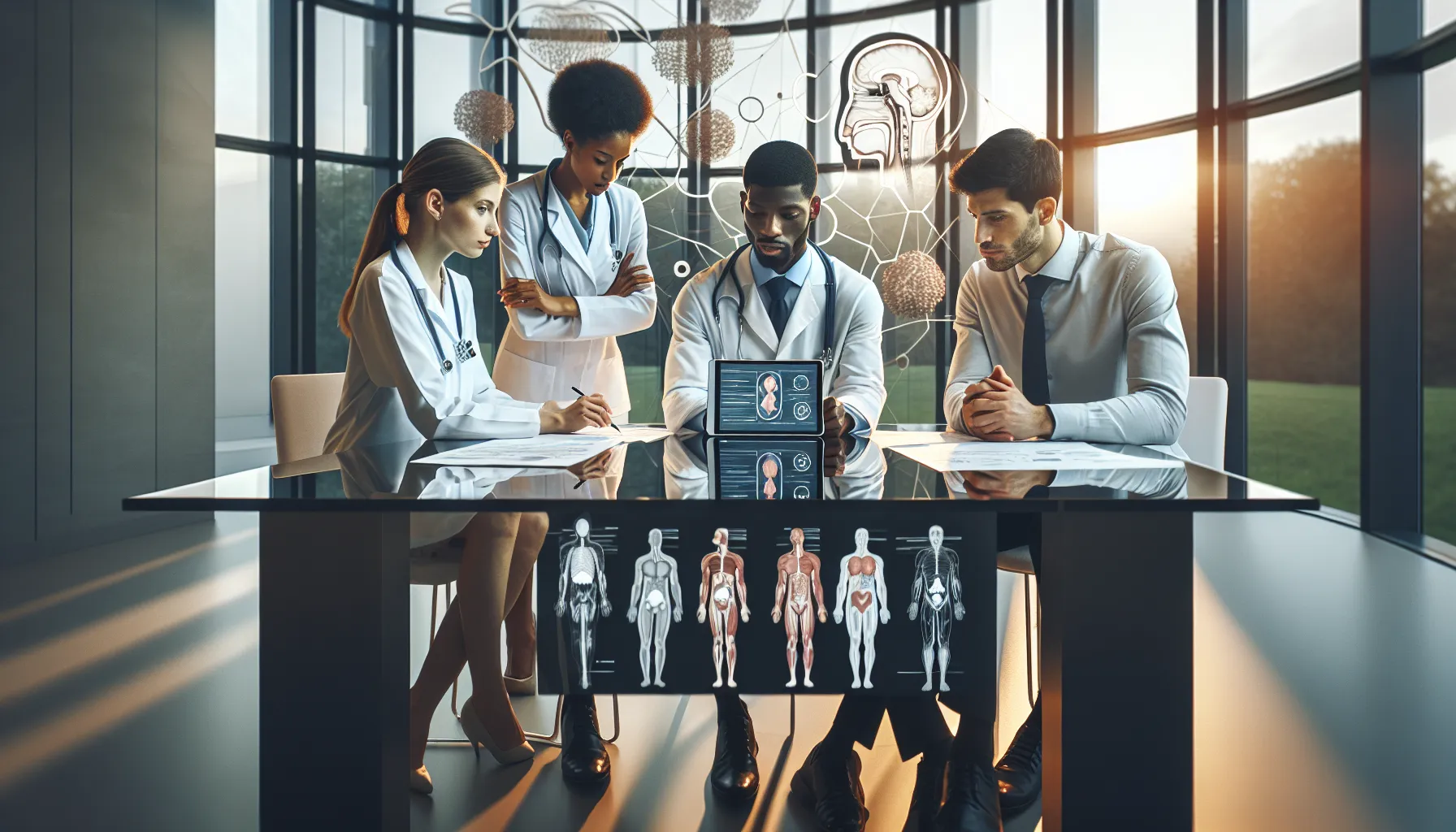 Medical team discussing Gasteromaradical Disease in a modern office.