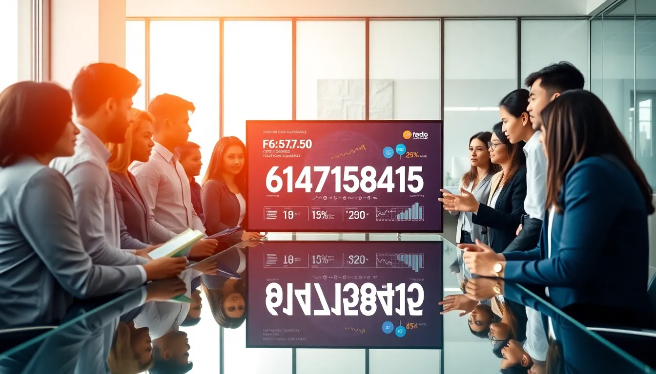 diverse professionals discussing data analytics in a modern office.