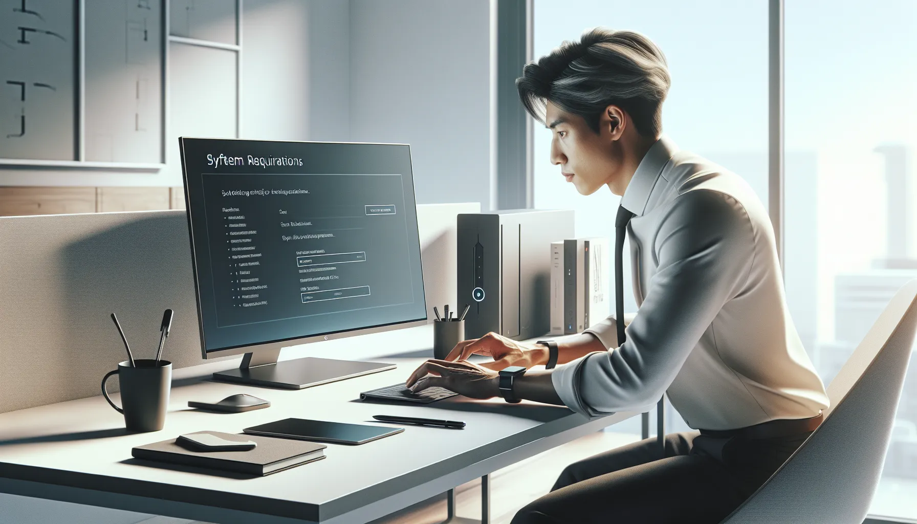 professional setting with a person preparing for Mogothrow77 software installation.