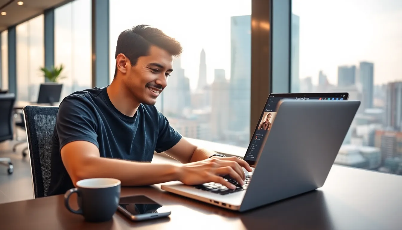 a Java developer working on Redwebzine Java in a modern office.