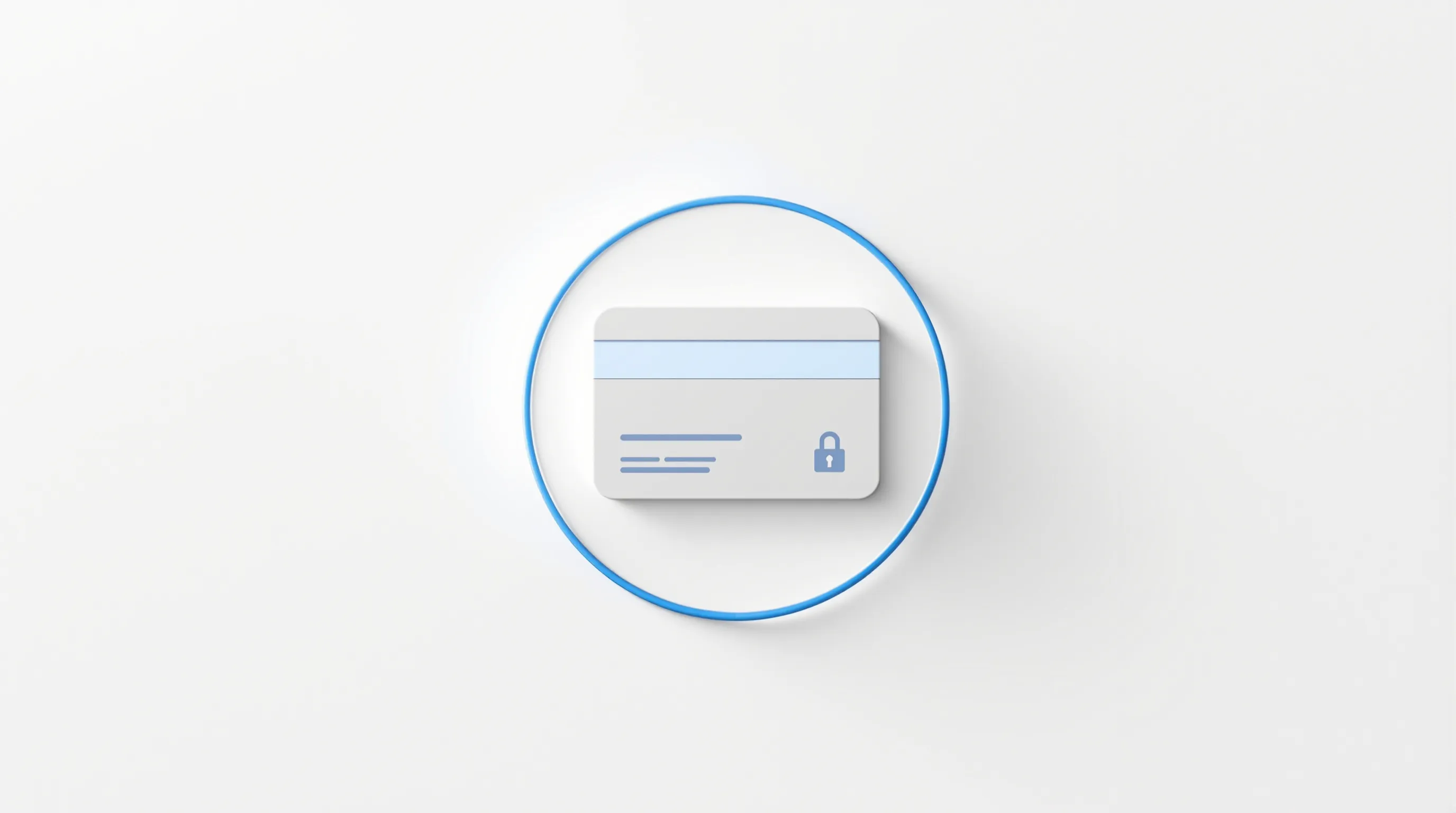 Credit card icon with circular outline representing reserved funds authorization.