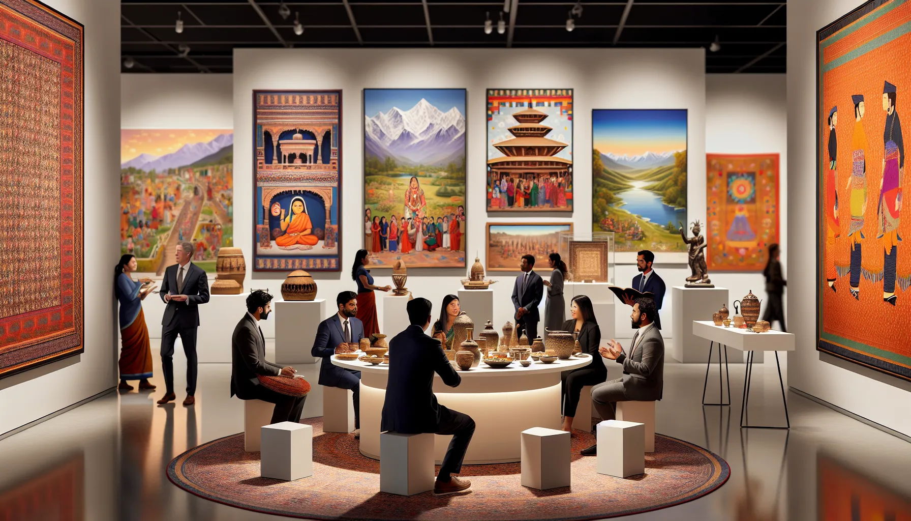 cultural exhibition showcasing Nepalese heritage and art.